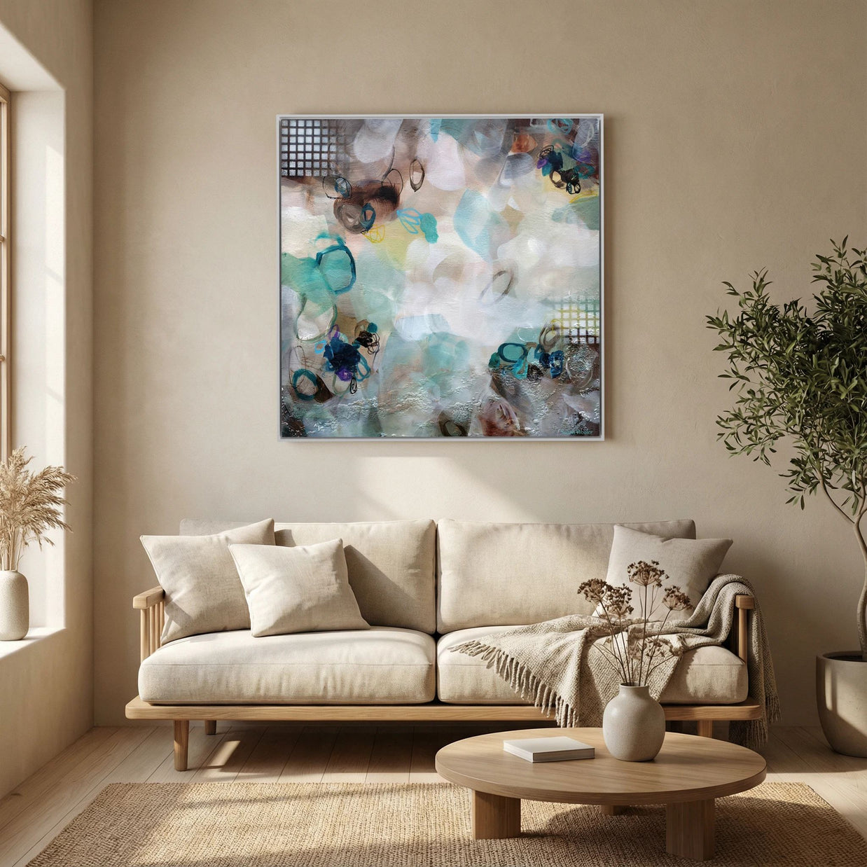 Mountain Dawn - Framed Canvas Print
