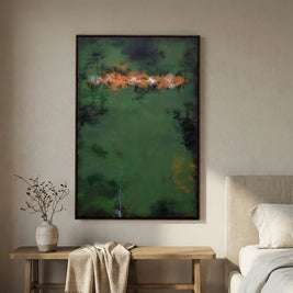 Green Echoes - Framed Canvas Print