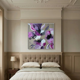 Peony Blush - Framed Canvas Print
