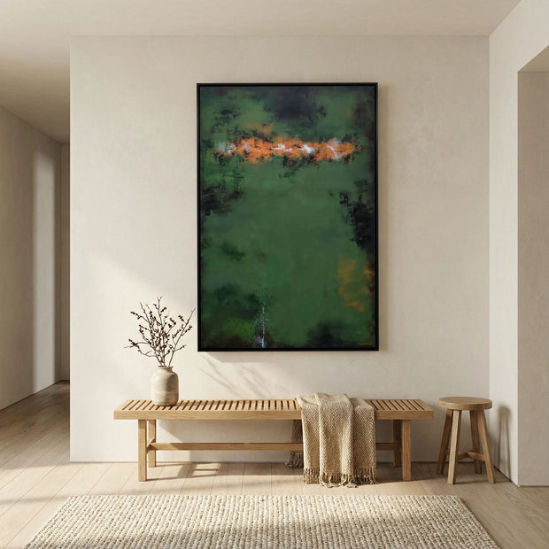 Green Echoes - Framed Canvas Print