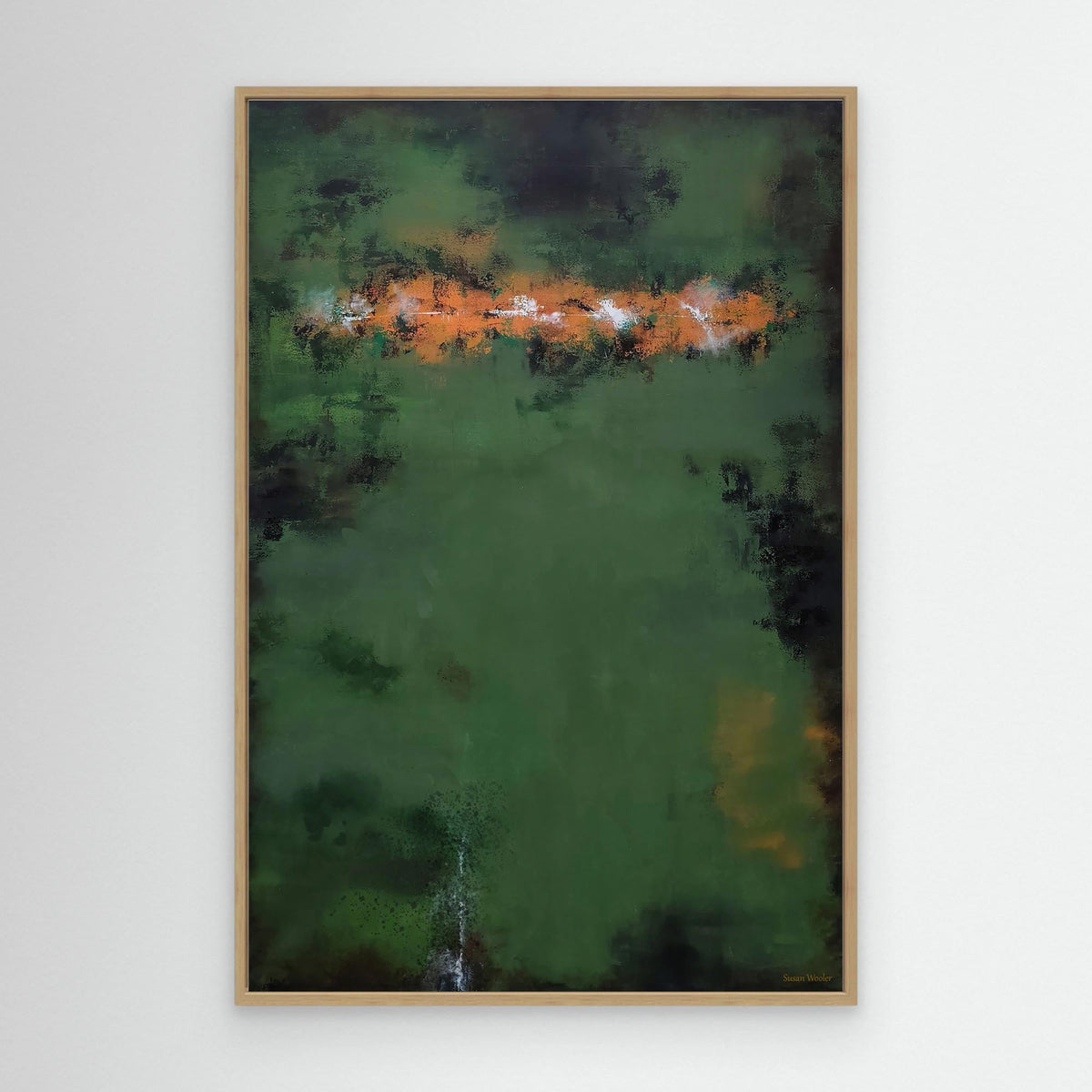 Green Echoes - Framed Canvas Print