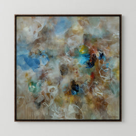 Sound of the raindrops - Framed Canvas Print