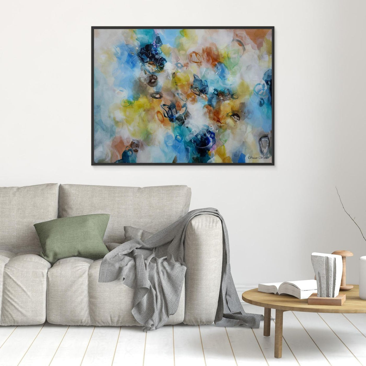 A Thousand Moments II - Framed Canvas Print by Susan Wooler