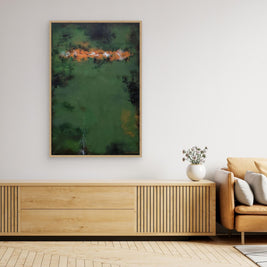 Green Echoes - Framed Canvas Print by Susan Wooler