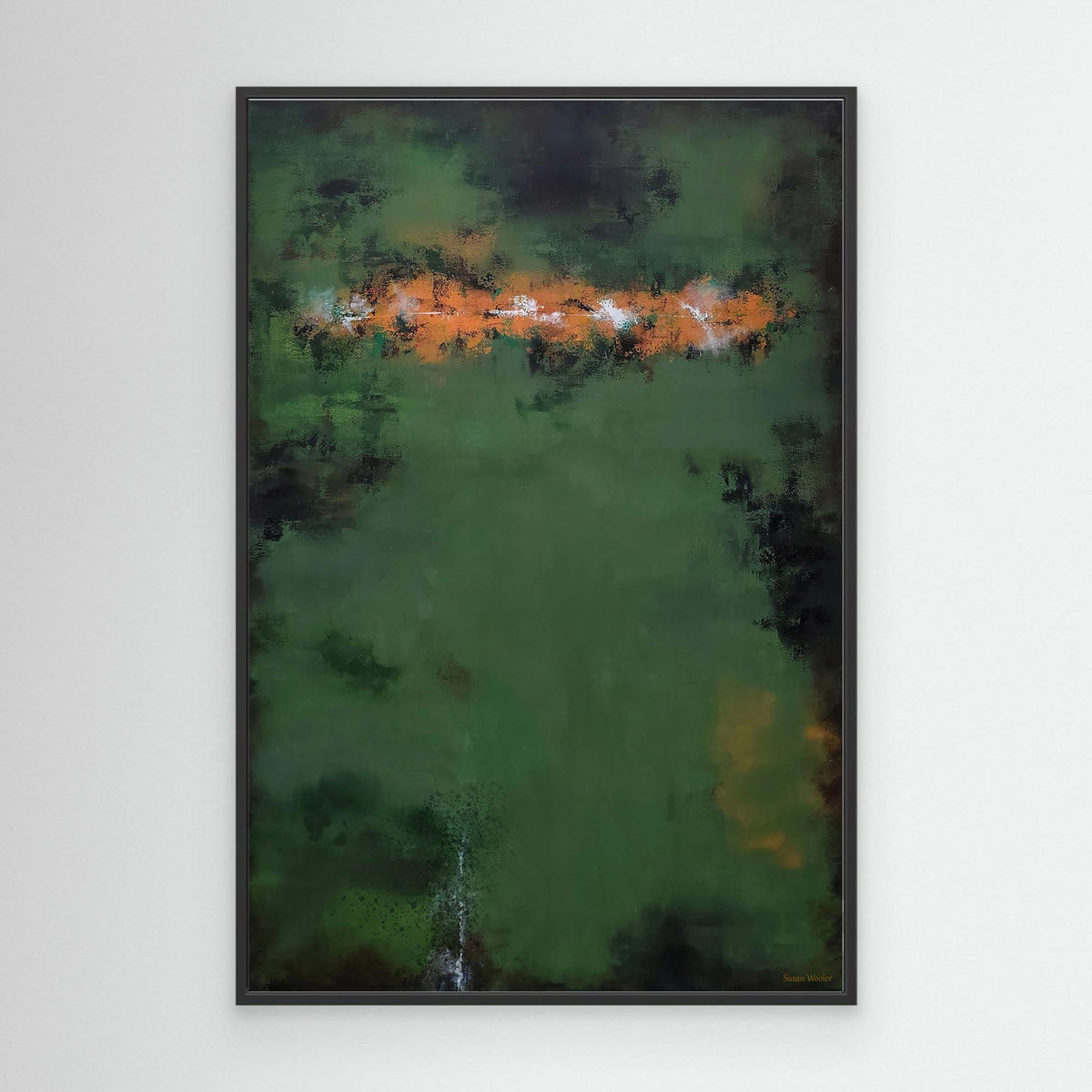 Green Echoes - Framed Canvas Print