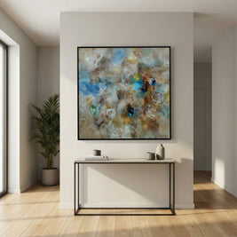 Sound of the raindrops - Framed Canvas Print