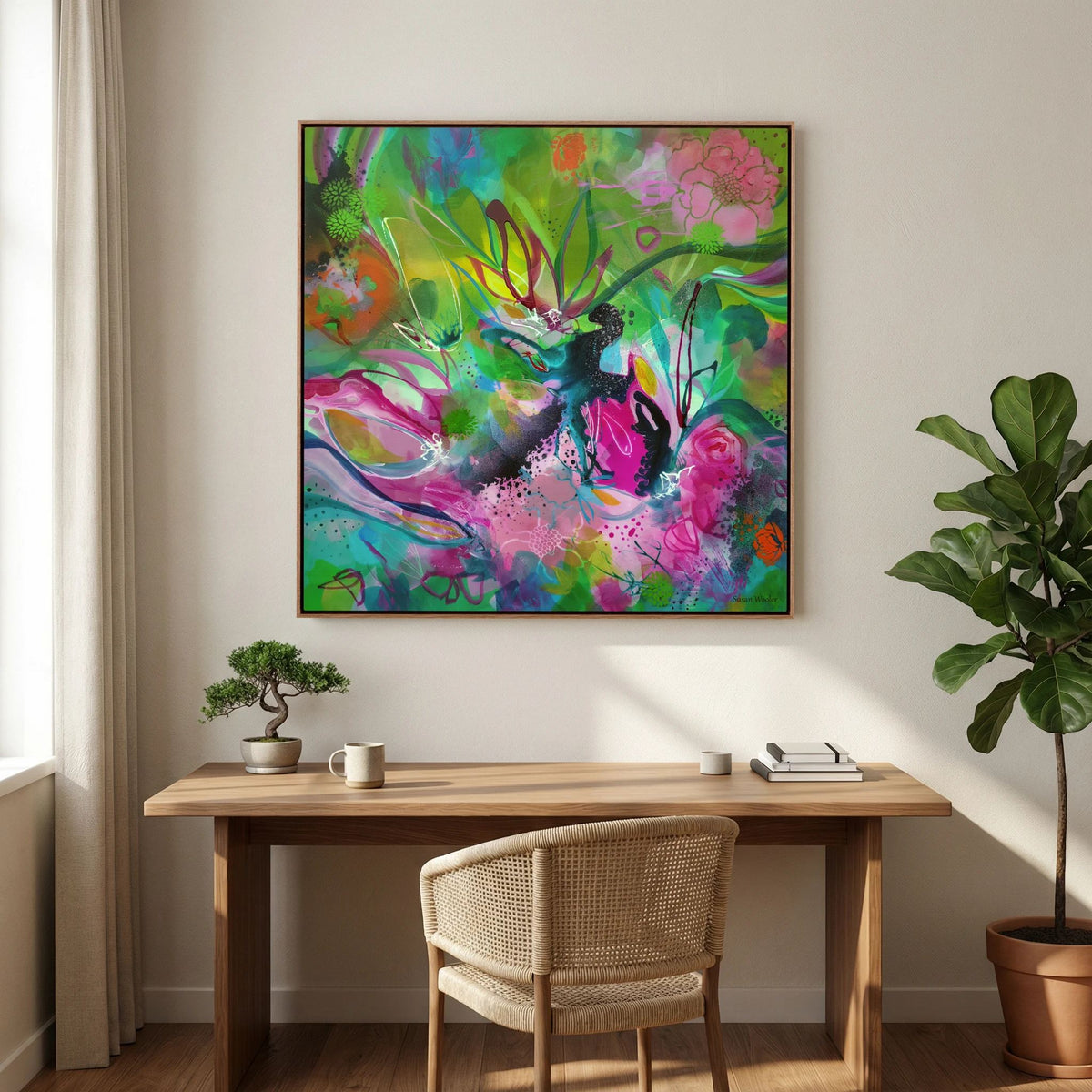Free as the Wildflowers - Framed Canvas Print
