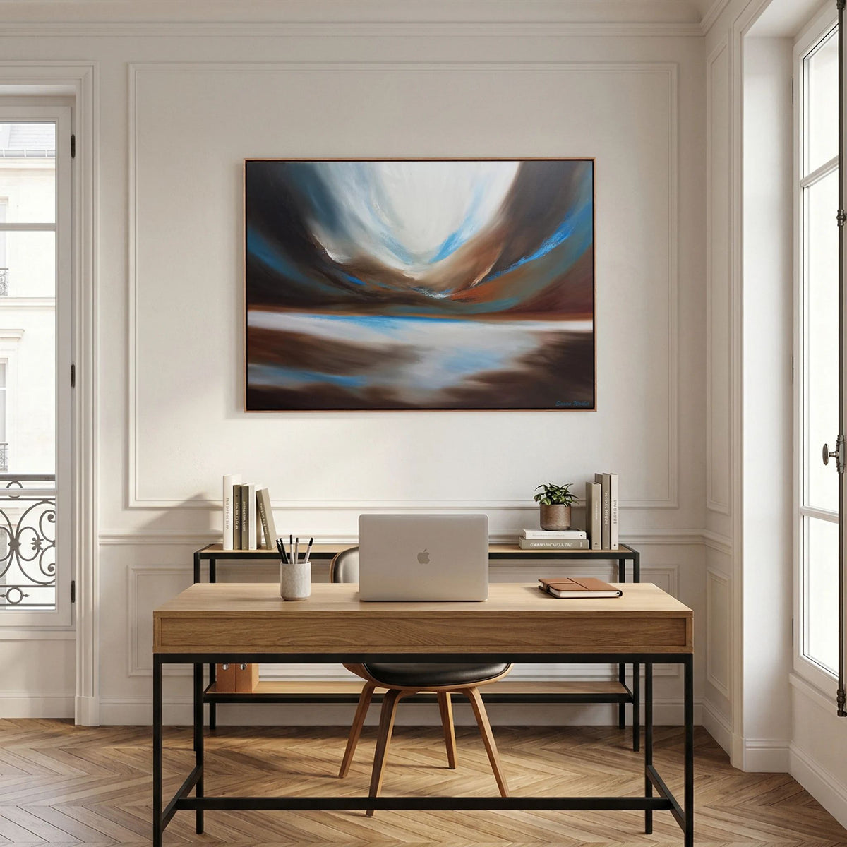 Drifting Light - Framed Canvas Print