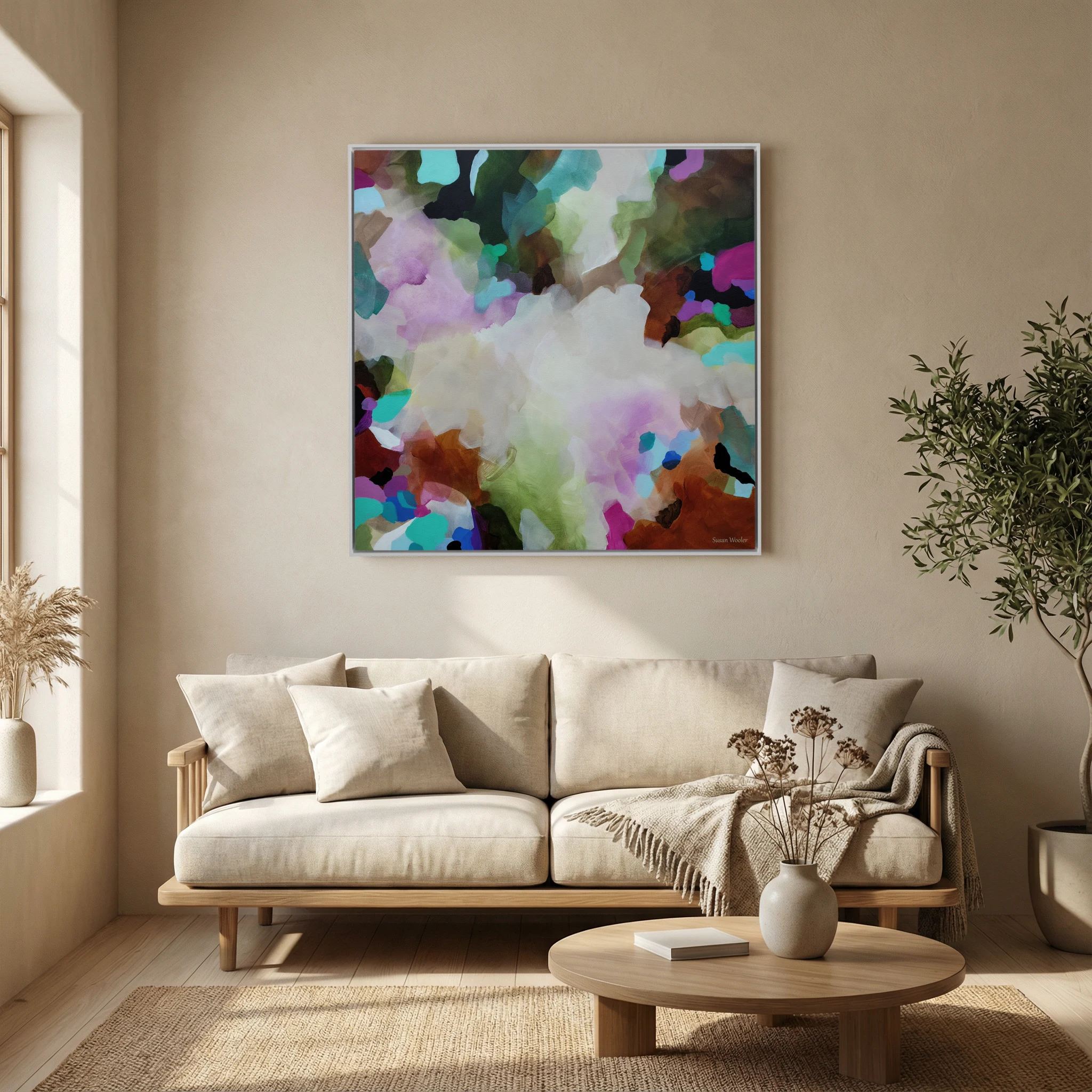 Movement in Colour - Framed Canvas Print