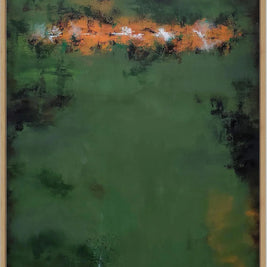 Green Echoes - Framed Canvas Print by Susan Wooler