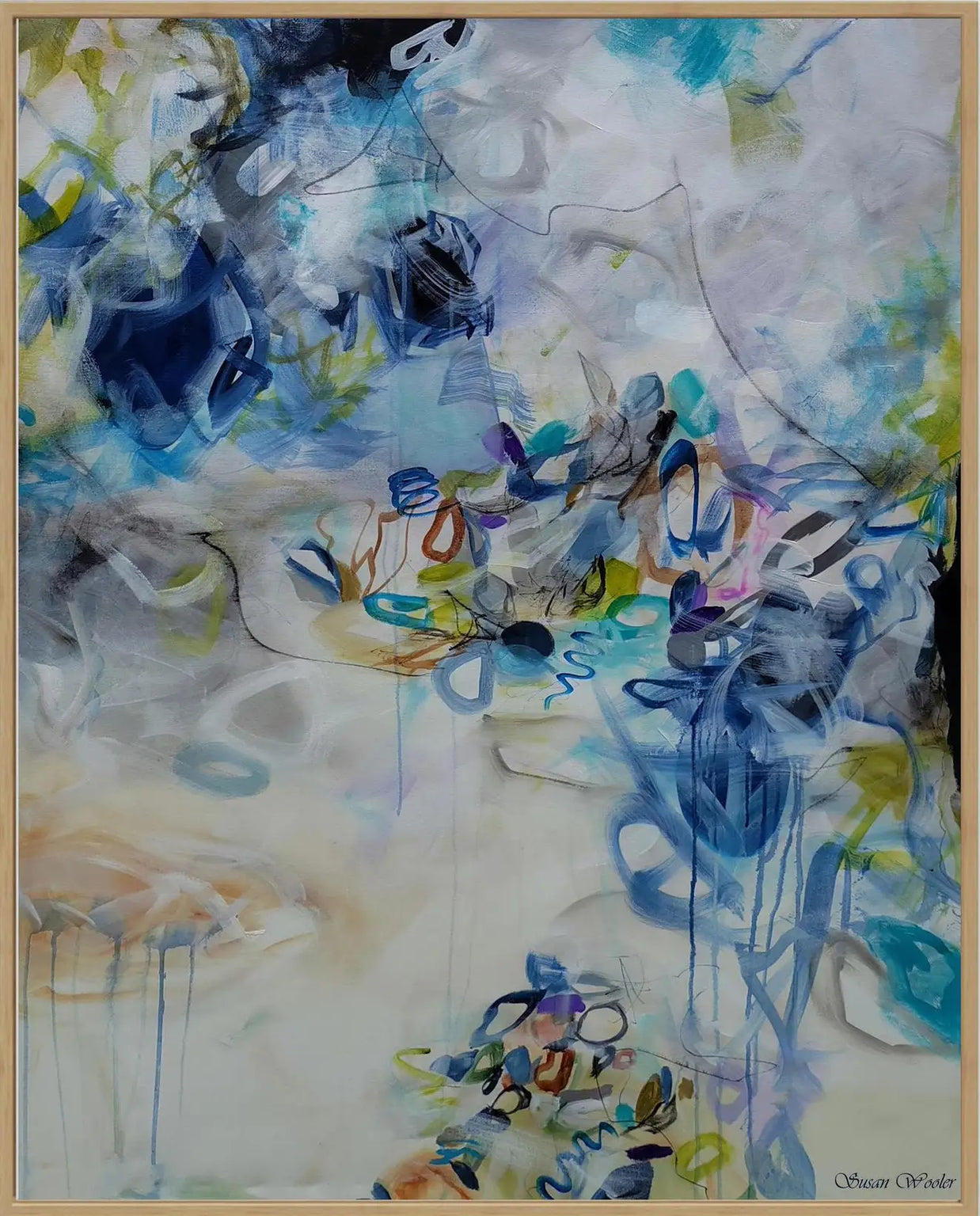 Exhaled Emotions II - Framed Canvas Print by Susan Wooler