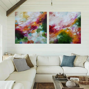 Carried By The Wind Diptych - Original Painting