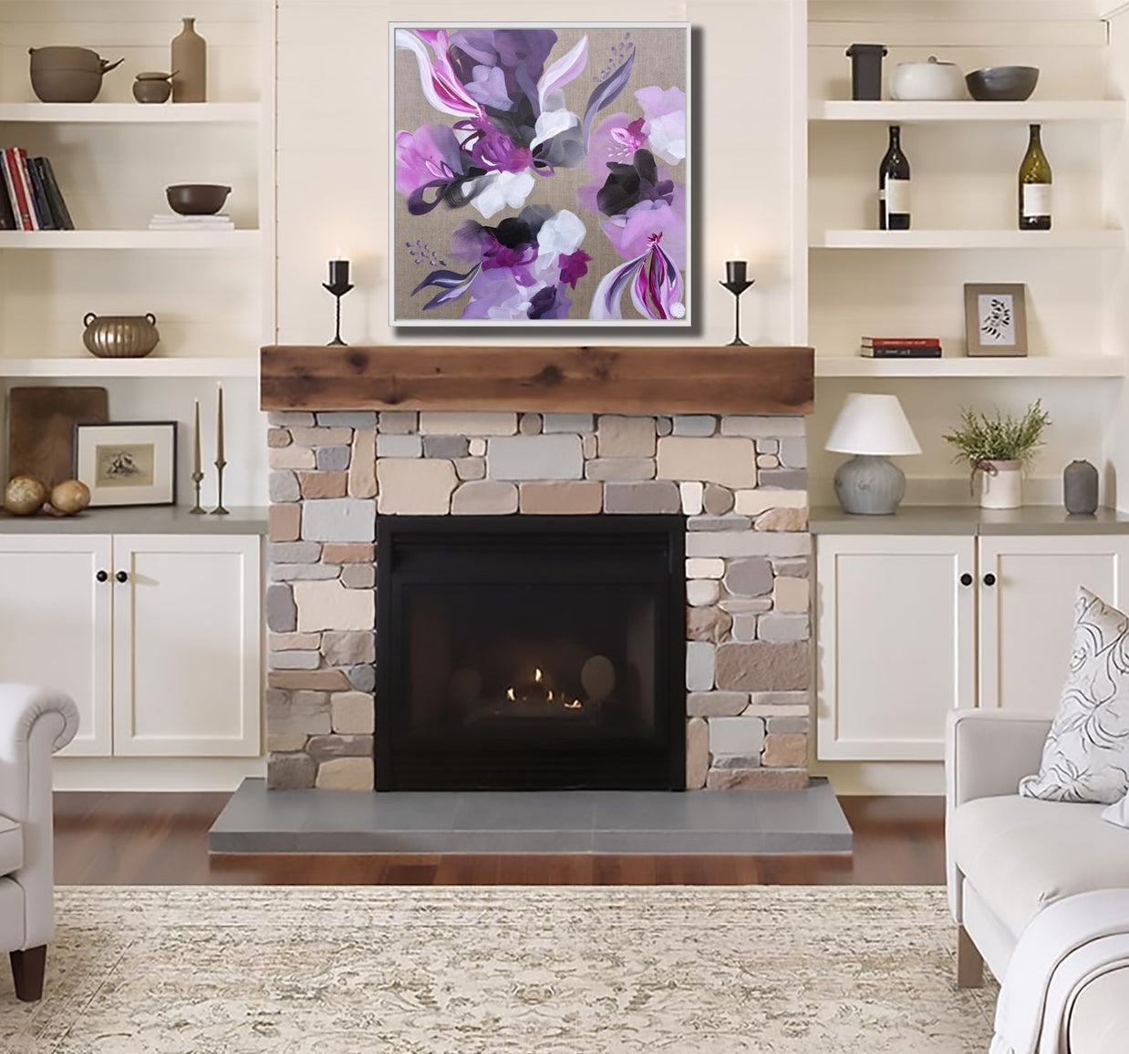 Peony Blush - Framed Canvas Print by Susan Wooler