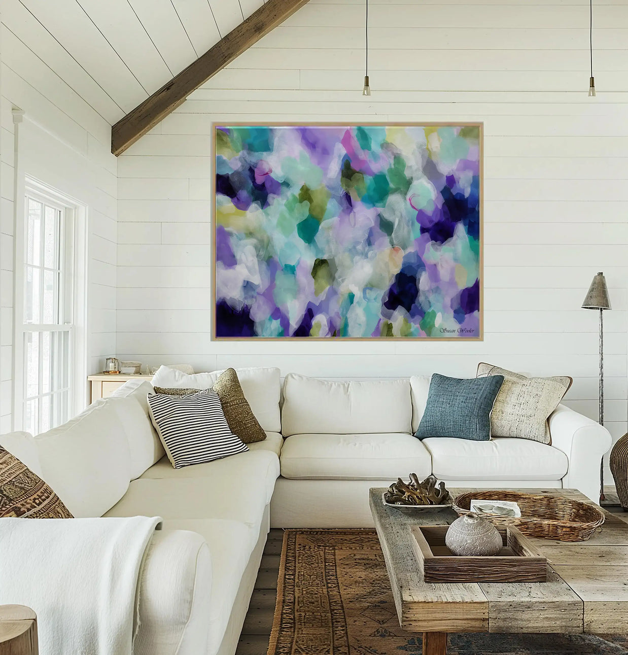 Lavender Dreams II - Framed Canvas Print by Susan Wooler