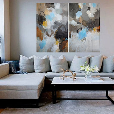 A Warm Glow Diptych - Original Painting by Susan Wooler