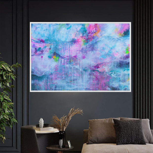 Rainfall - Framed Canvas Print by Susan Wooler