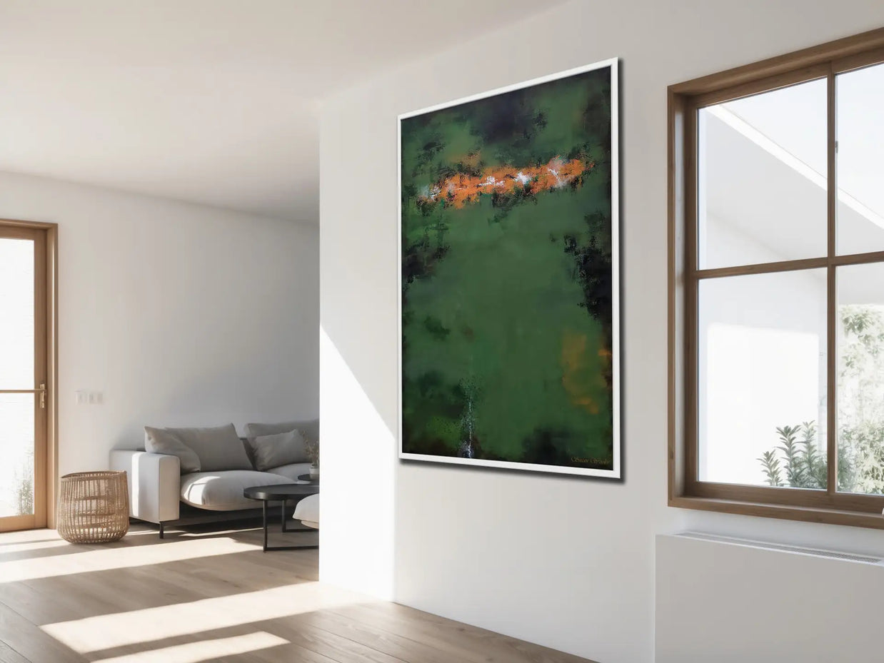 Green Echoes - Framed Canvas Print by Susan Wooler