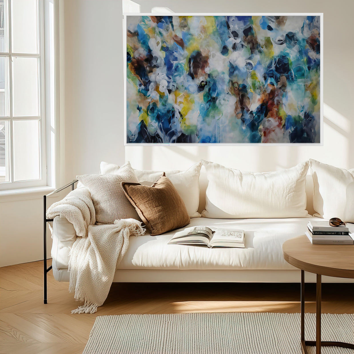 Coastal Whispers - Framed Canvas Print by Susan Wooler