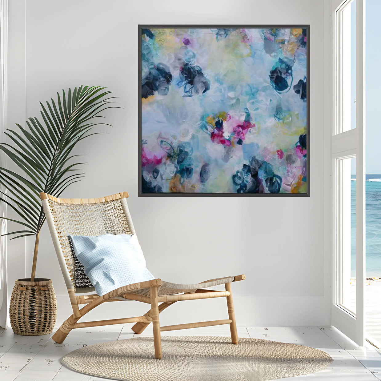 Petunia Blooms - Framed Canvas Print by Susan Wooler