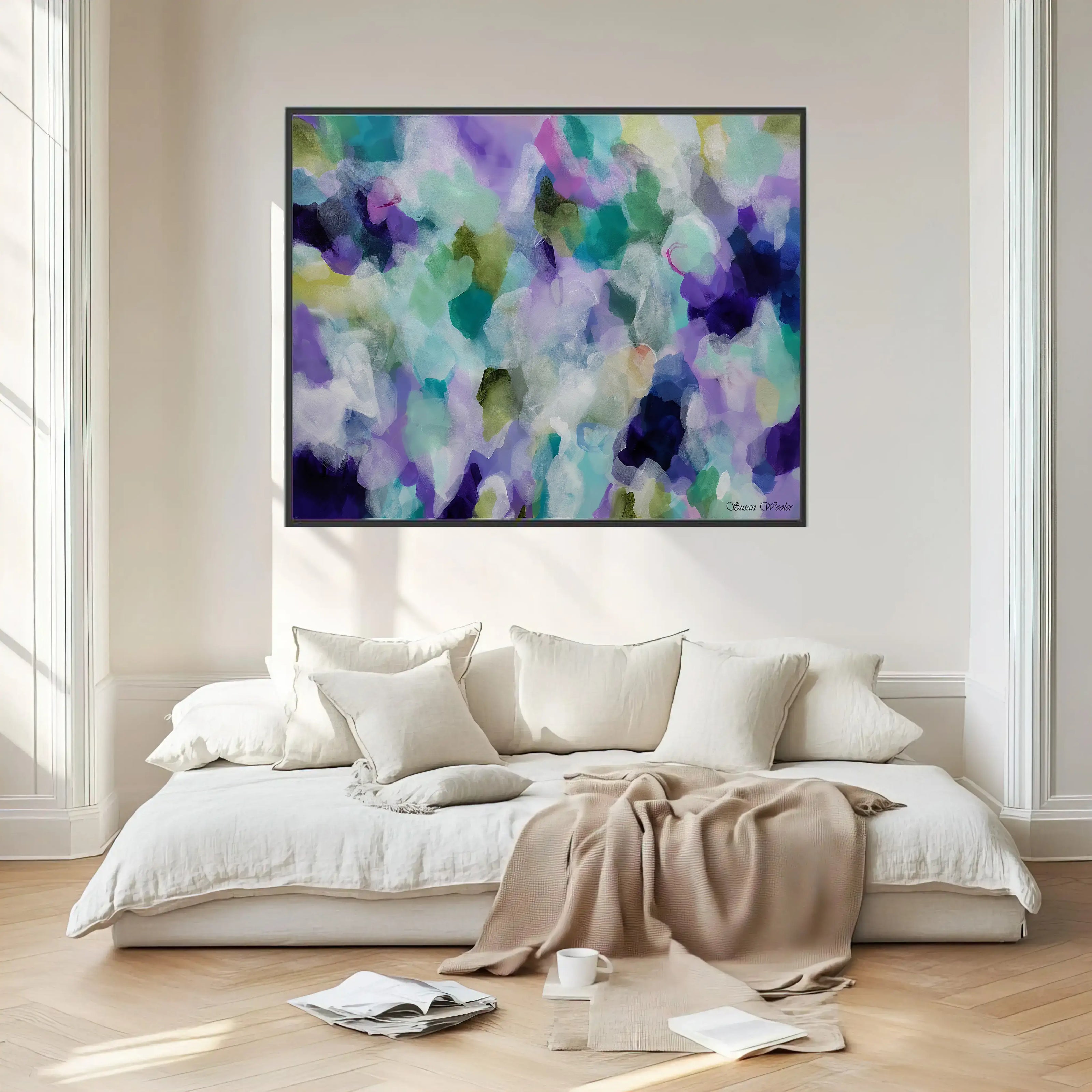 Lavender Dreams II - Framed Canvas Print by Susan Wooler