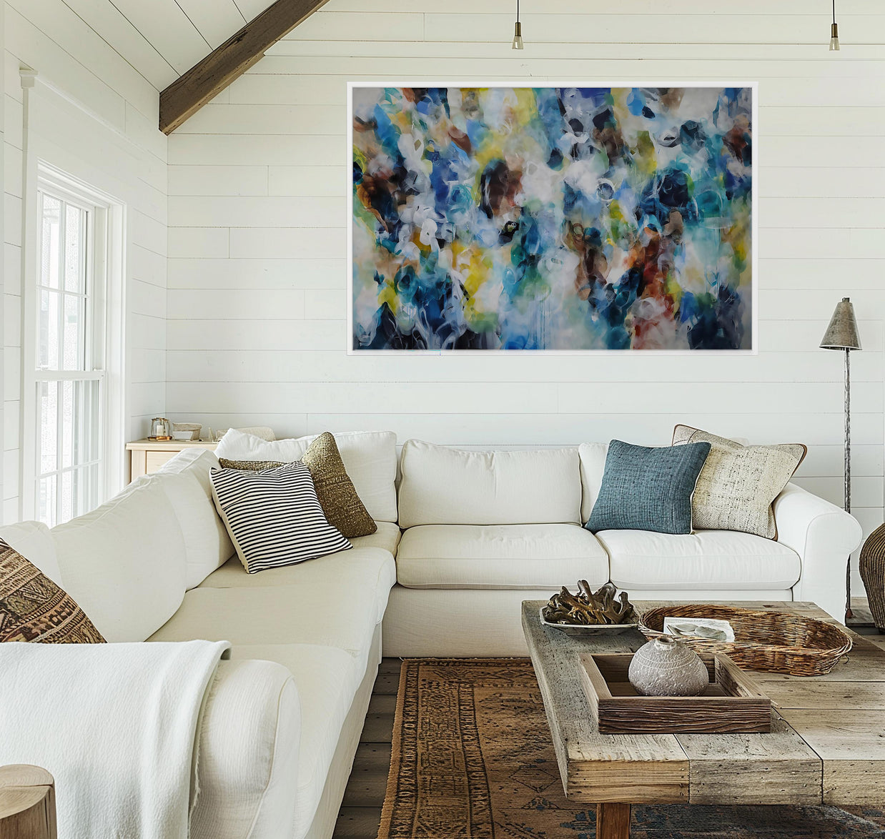 Coastal Whispers - Framed Canvas Print by Susan Wooler