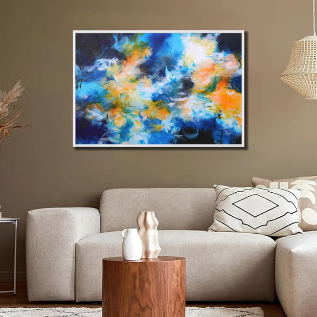 Skylarks and Buttercups - Framed Canvas Print by Susan Wooler