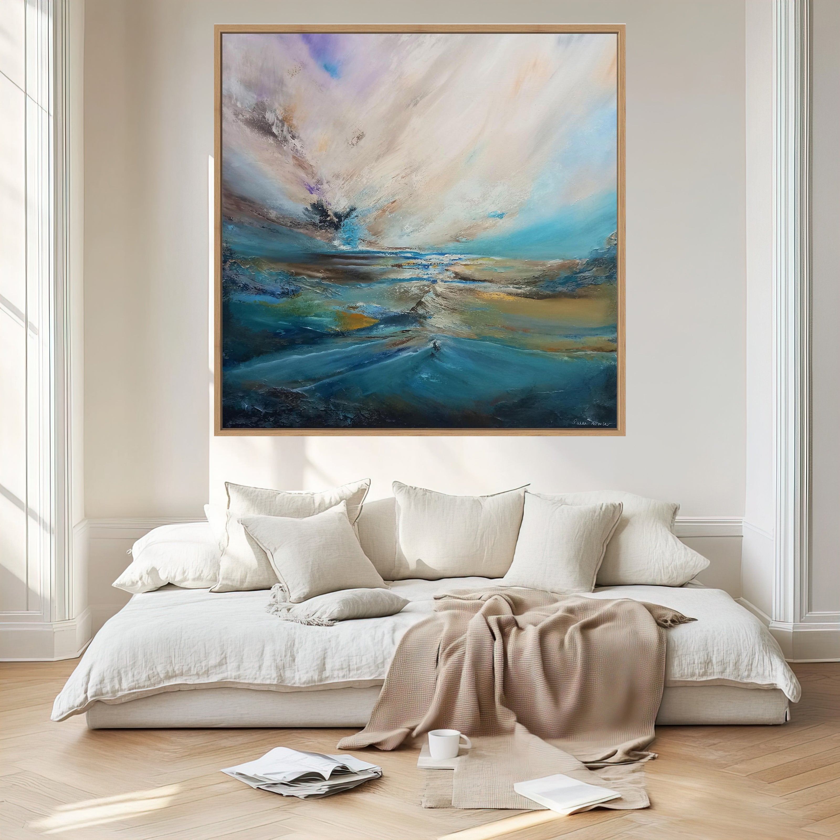 Silent Drift - Framed Canvas Print by Susan Wooler