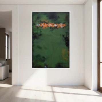 Green Echoes - Framed Canvas Print by Susan Wooler
