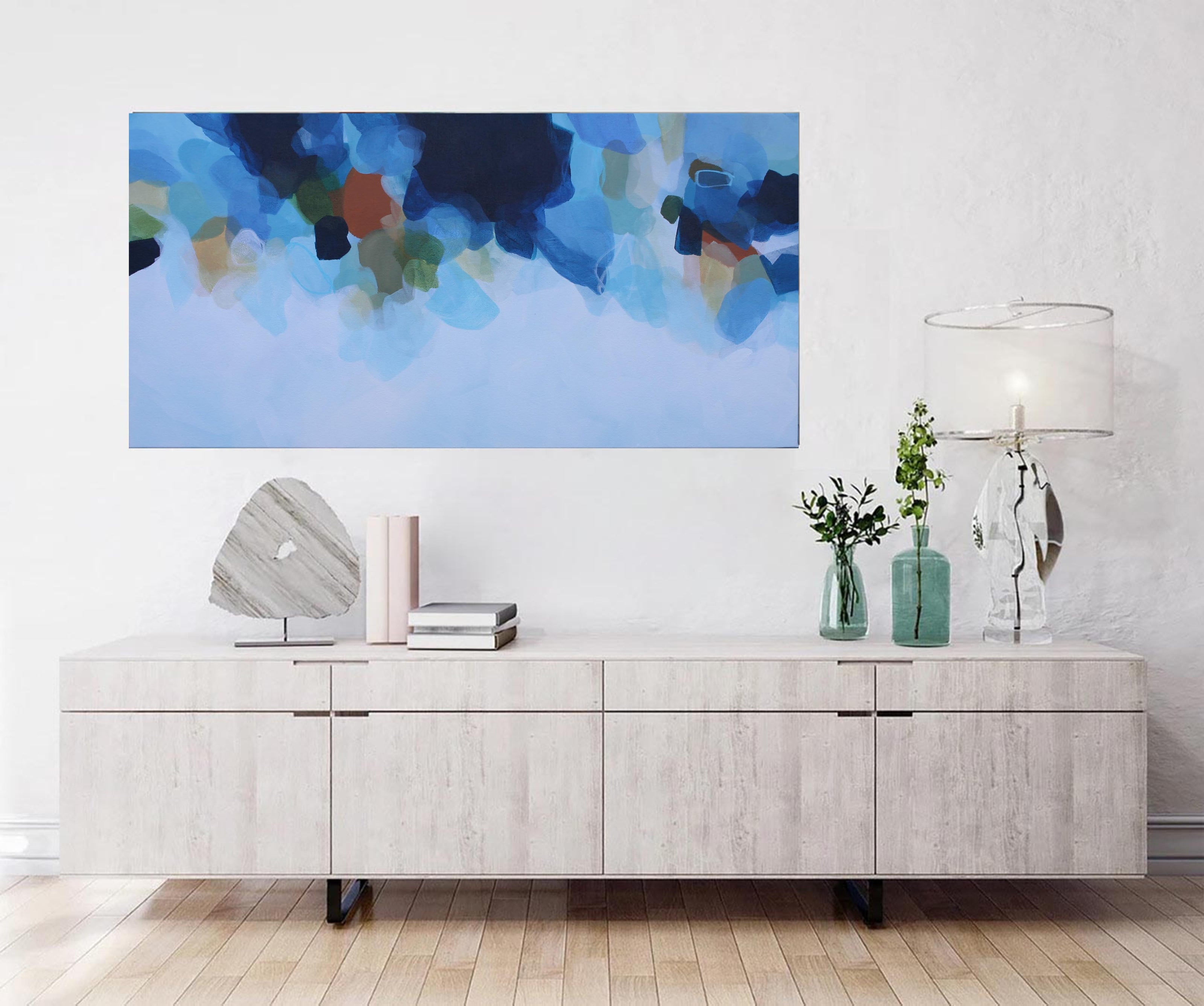 Blue Clouds - Original Painting by Susan Wooler