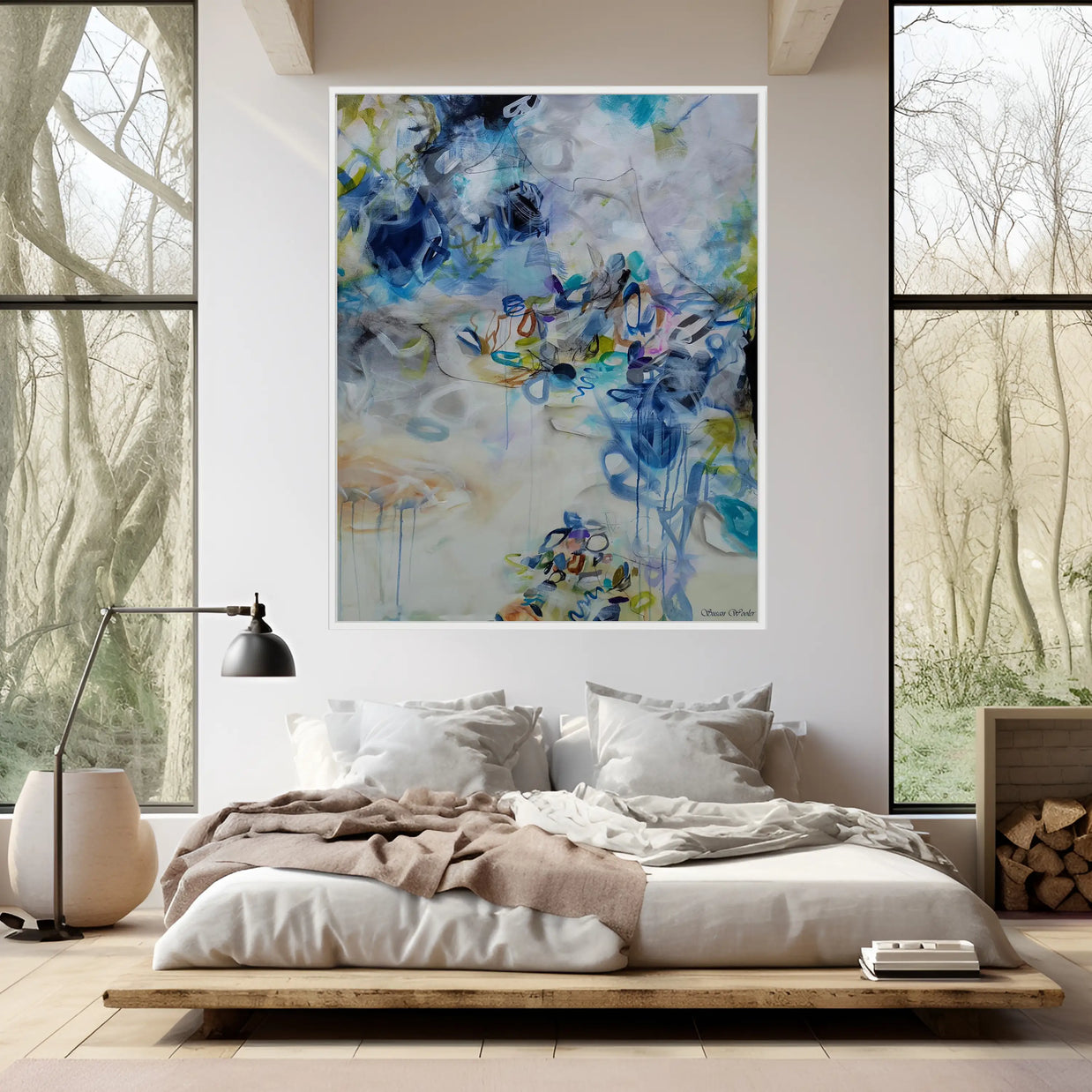 Exhaled Emotions II - Framed Canvas Print by Susan Wooler