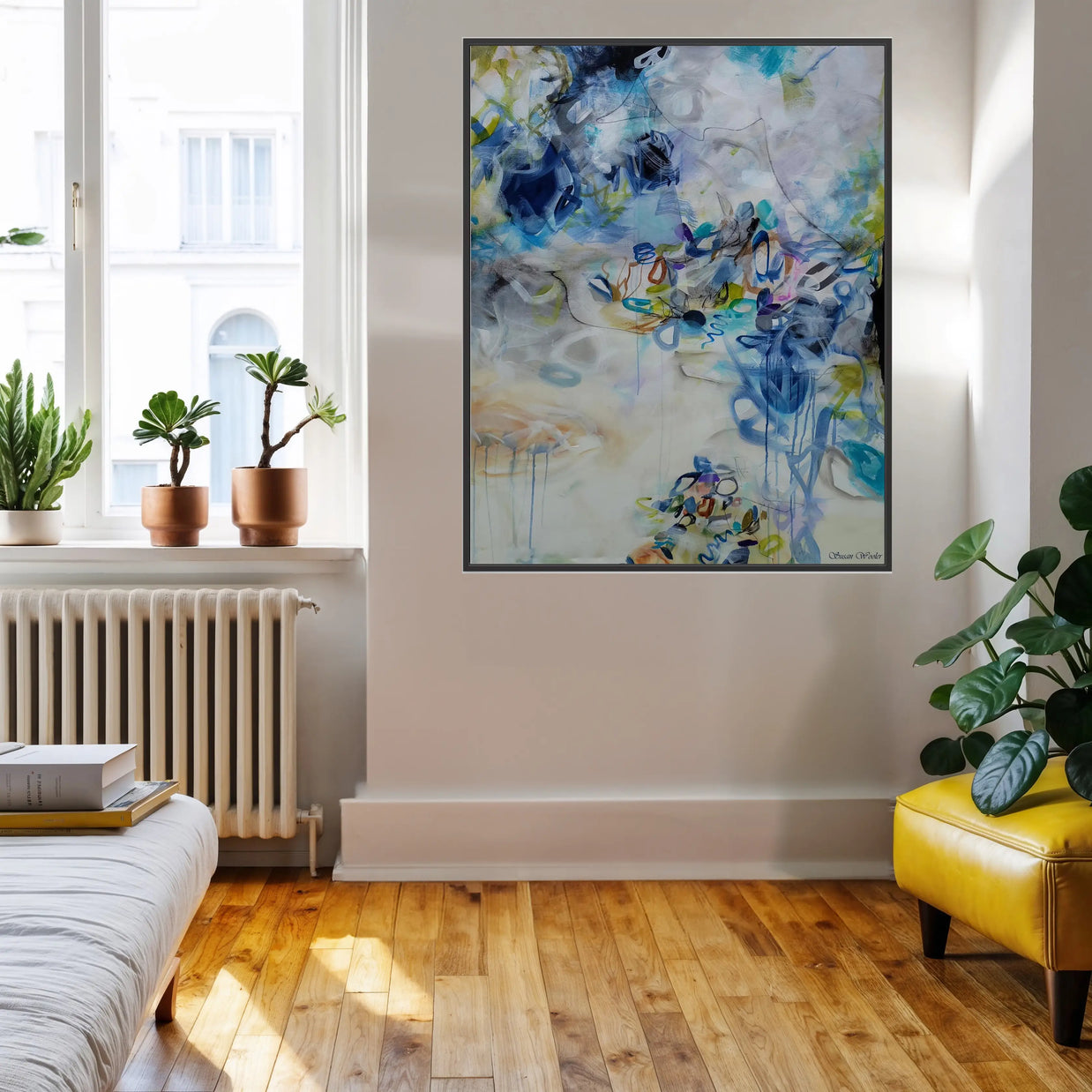 Exhaled Emotions II - Framed Canvas Print by Susan Wooler