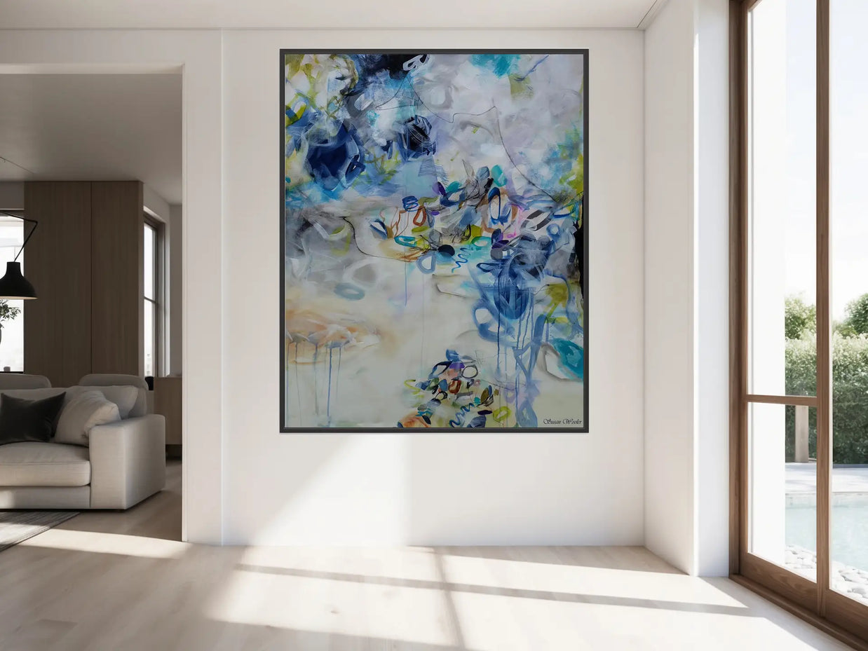 Exhaled Emotions II - Framed Canvas Print by Susan Wooler