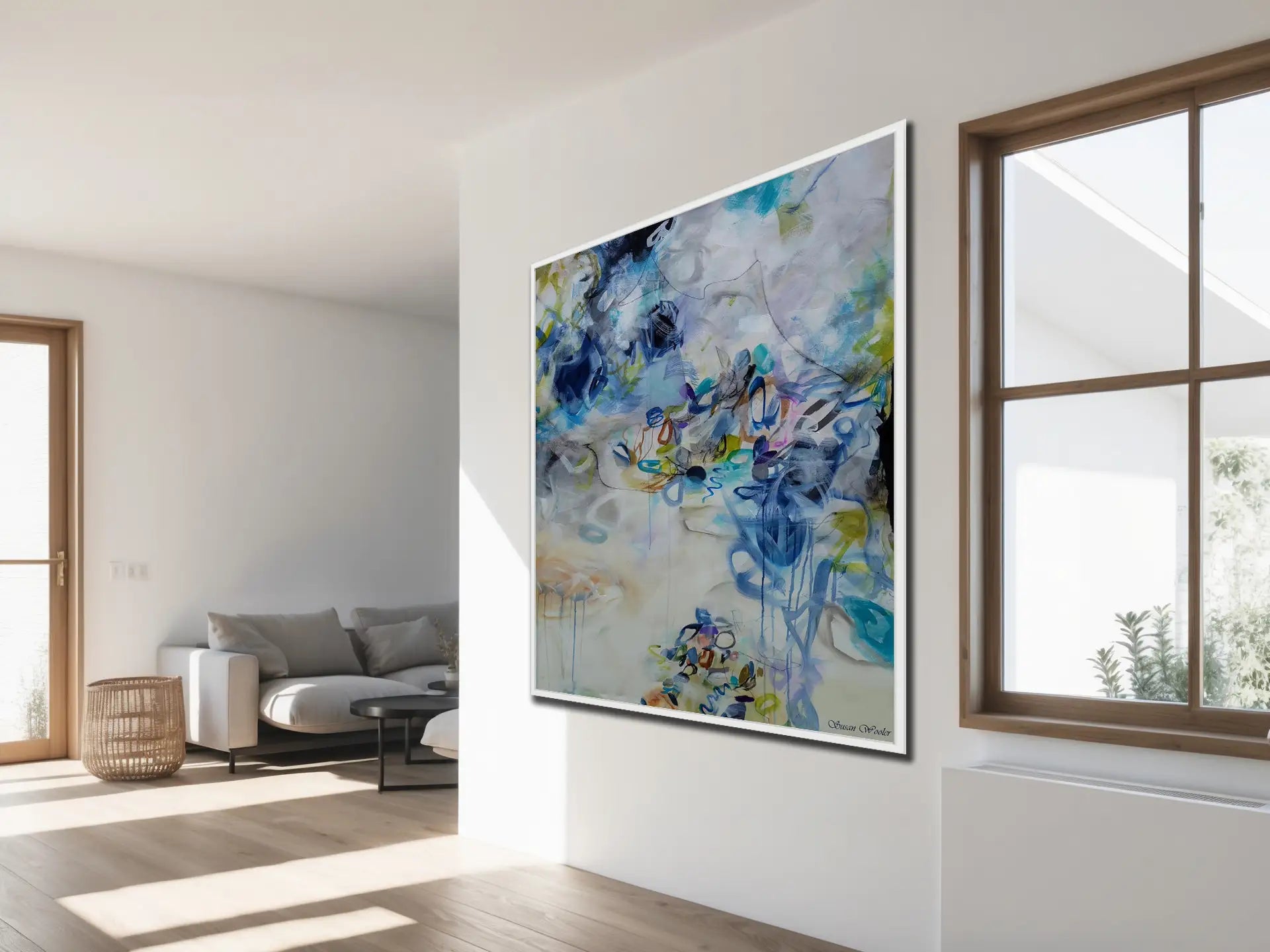 Exhaled Emotions II - Framed Canvas Print by Susan Wooler