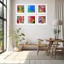 Set of Six Mini Art Prints - The Cubist Confessions