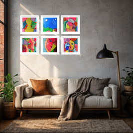 Set of Six Mini Art Prints - The Cubist Confessions