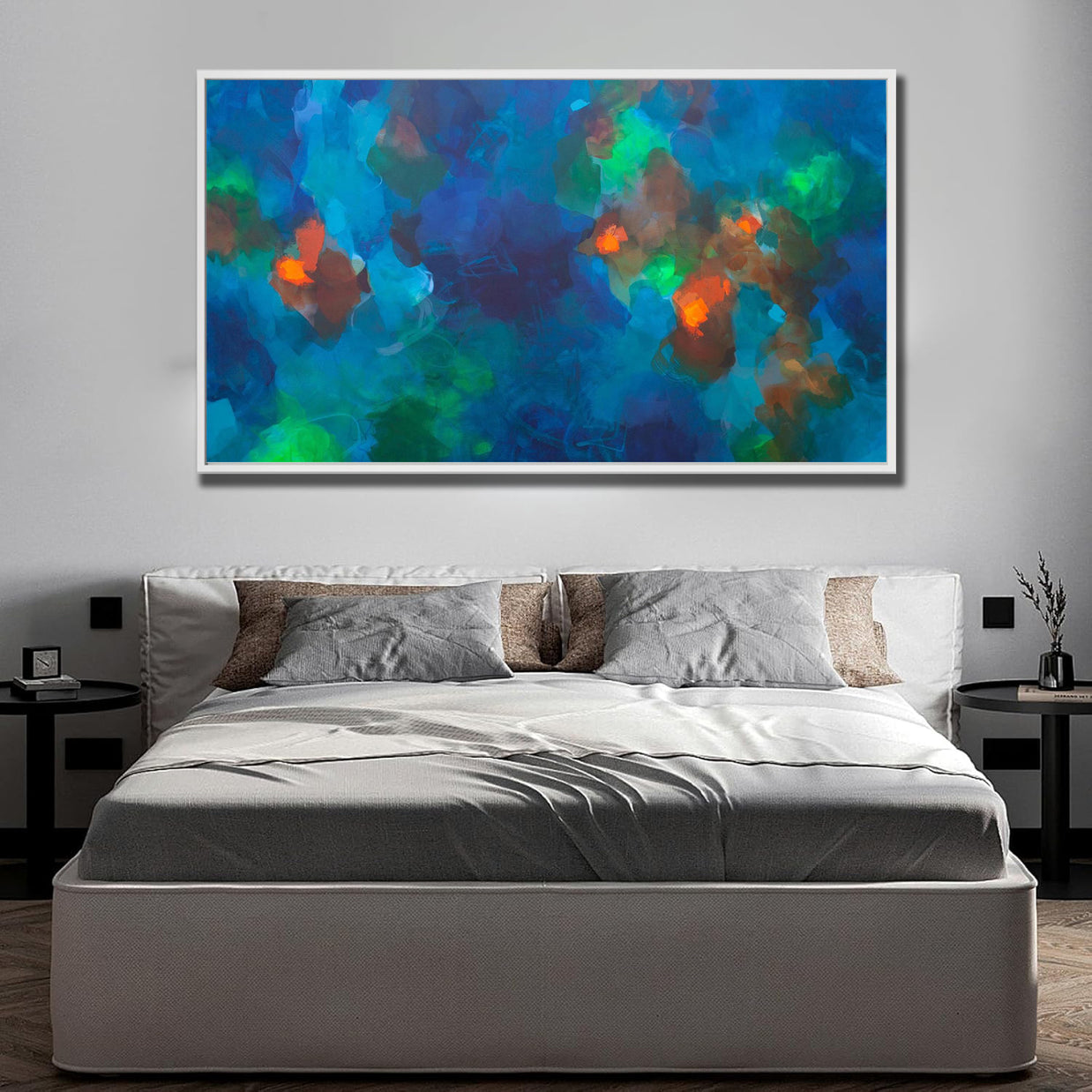 Living by the River - Framed Canvas Print by Susan Wooler