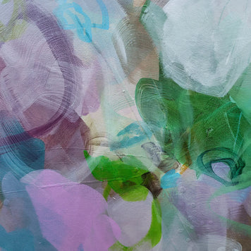 Abstract art with colorful floral patterns