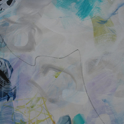 Abstract art with colorful brush strokes on a textured surface