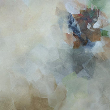 Abstract art with soft, blended colors on a textured surface