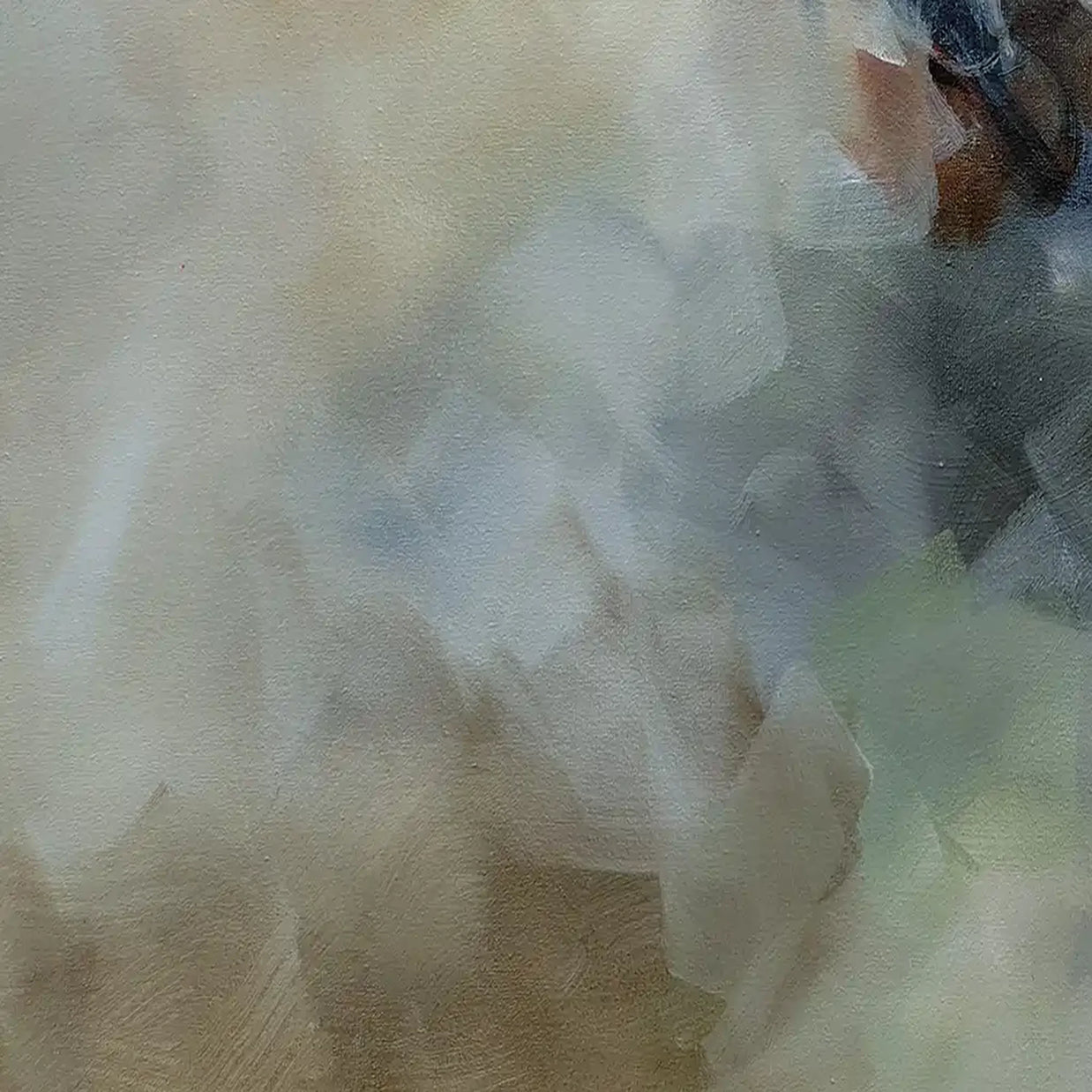 Abstract art with soft pastel colors on a textured surface