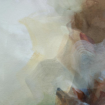 Abstract art with soft, blended colors on a textured surface