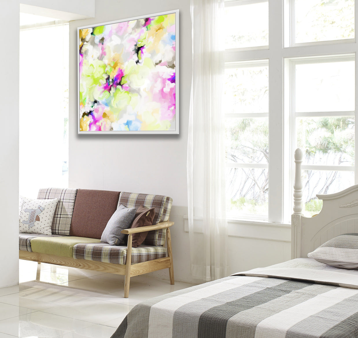 Whispering Petals - Framed Canvas Print by Susan Wooler
