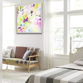 Whispering Petals - Framed Canvas Print by Susan Wooler