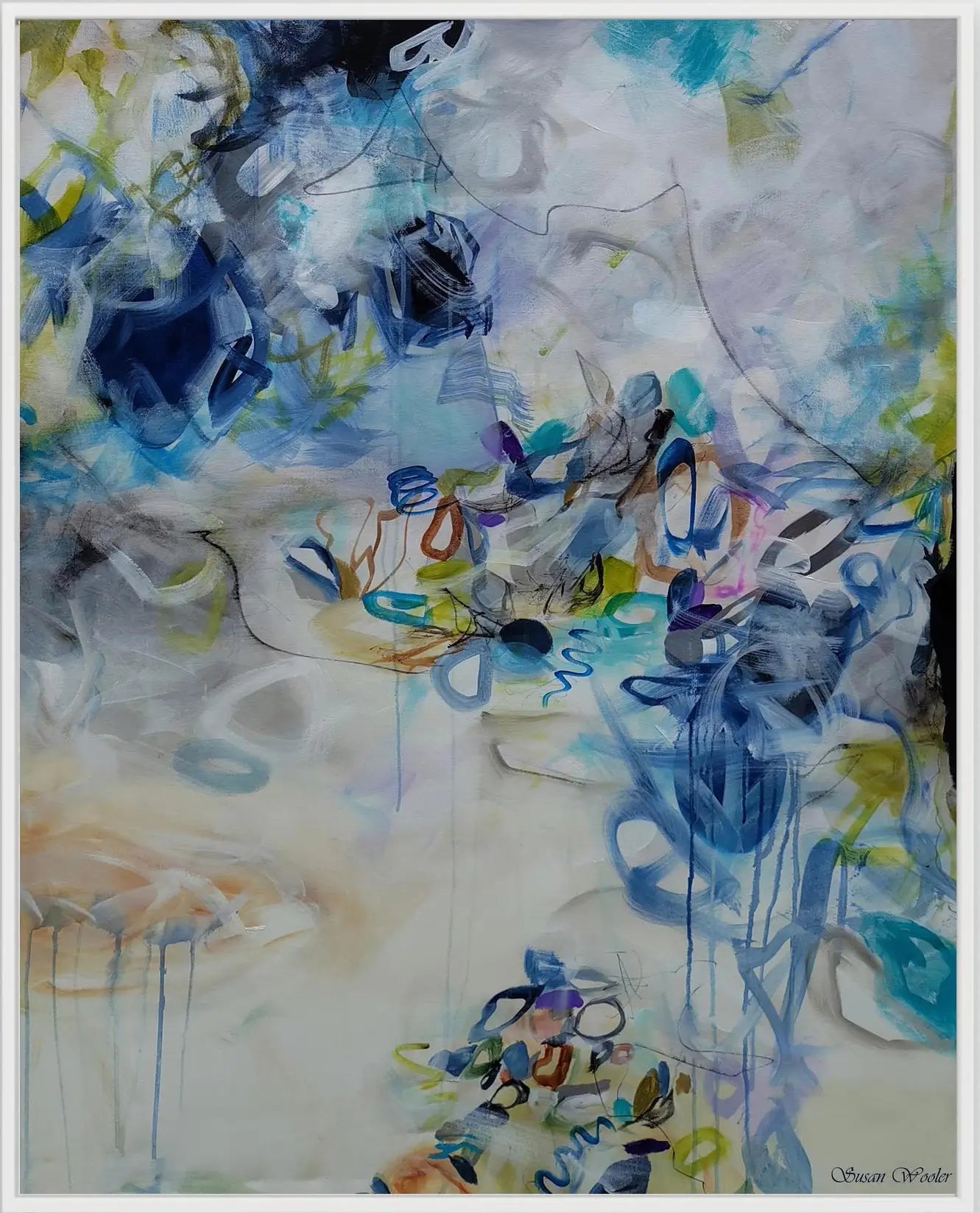 Exhaled Emotions II - Framed Canvas Print by Susan Wooler