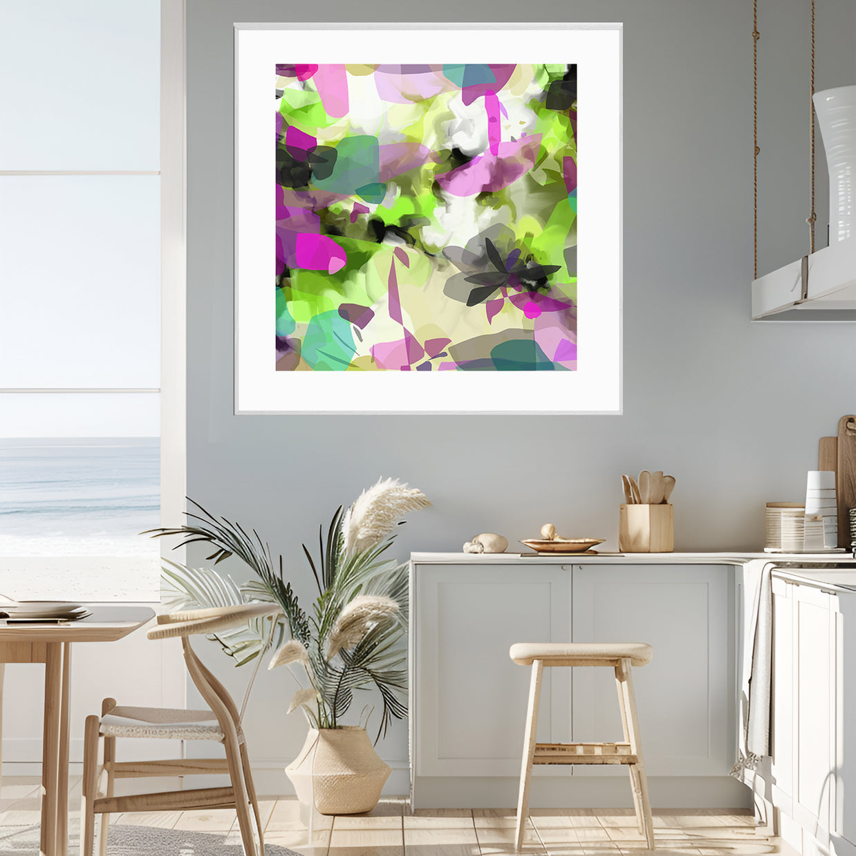 Tropical Palm II - Framed Print on Paper by Susan Wooler