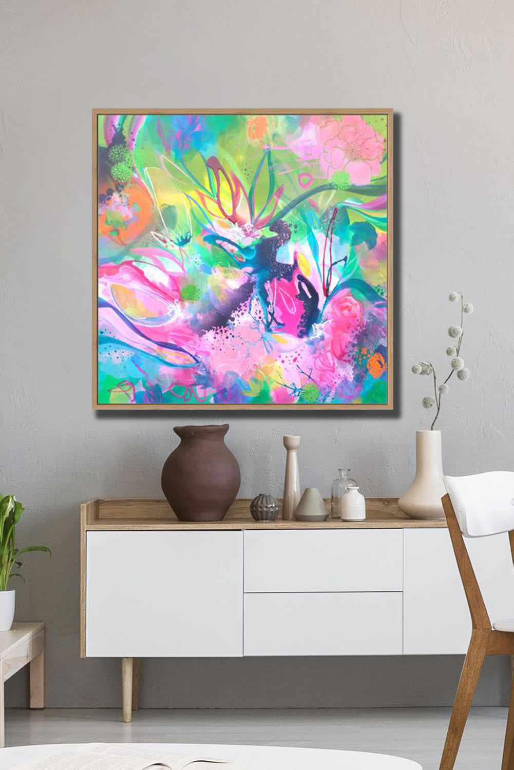 Free as the Wildflowers - Framed Canvas Print by Susan Wooler