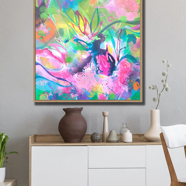 Free as the Wildflowers - Framed Canvas Print by Susan Wooler