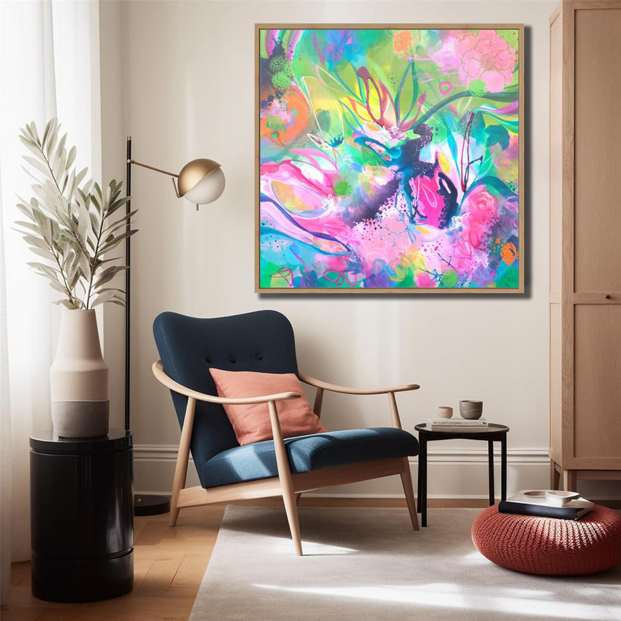 Free as the Wildflowers - Framed Canvas Print by Susan Wooler