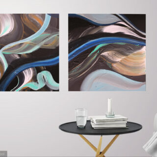 Escape from Reality Diptych 80 X 40 cm